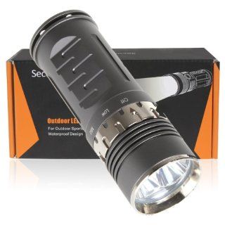 SecurityIng Super Bright 3 x CREE XM T6 LED Lamp lighting Flashlight, 4 Modes 3800 Lumens Cree LED 18650 Rechargeable Battery Flashlight, Hight Quality Cree LED Lighting Lamp Torch for Indoor/Outdoor Activities Like Cmaping, Hiking, Hunting etc   Basic 