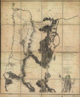 1859 Map Railroads, Oregon From the northern boundary of California to the Colum   Wall Maps