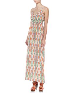 Womens Soft Printed Maxi Dress   Cusp by Neiman Marcus   Aztec (SMALL)