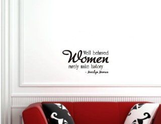 Well behaved women rarely make history MARILYN MONROE Vinyl wall art Inspirational quotes and saying home decor decal sticker   Home Decor Products