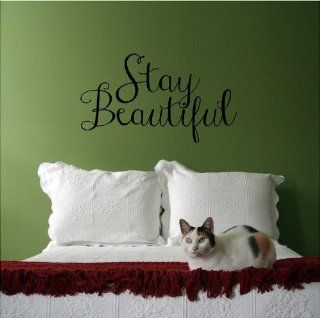 Stay Beautiful (M) Wall Saying Vinyl Lettering Home Decor Decal Stickers Quotes  
