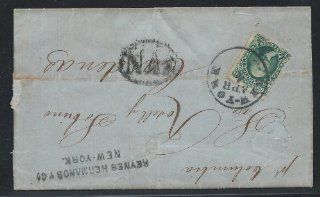 United States 1866, Scott #68 on Cover, Sent from New York to Cardenas, Cuba: Everything Else