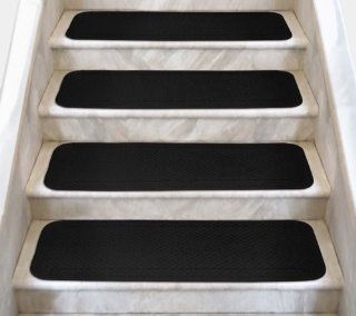 Set of 12 Attachable Indoor Carpet Stair Treads   Black   8 In. X 27 In.   Several Other Sizes to Choose From   Area Rugs