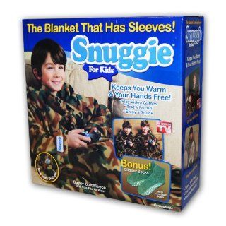 Camouflage Snuggie for Kids with Slipper Socks   As Seen On TV   Throw Blankets