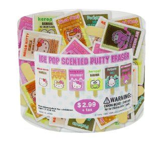 Japanese Sanrio Hello Kitty ICE POP Scented Eraser Assorted (Only One popsicle eraser will be sent randomly, not all 6).: Toys & Games