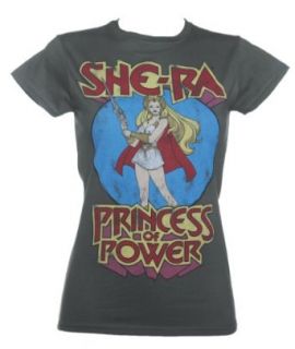 Ladies Charcoal She Ra Princess Of Power T Shirt: Clothing