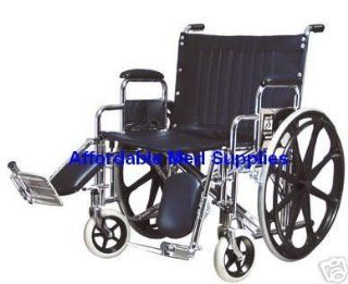 Deluxe Extra Wide Adult WheelChair With Elevating Legrests   Several Wheel Chair Features: Health & Personal Care