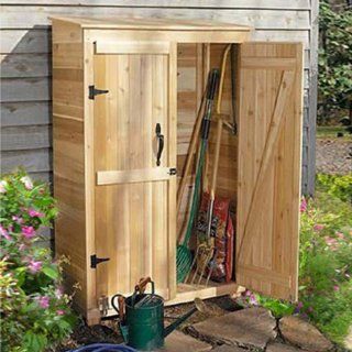 Outdoor Living Today Western Red Cedar Garden Chalet Storage Shed with 2 Shelves : Storage Sheds : Patio, Lawn & Garden