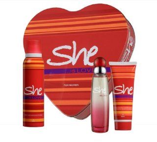 Hunca She Gift Set, (Perfumeedt, Deodorant, Body Lotion), Love, 16 Ounce : Beauty