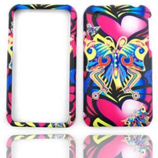 APPLE IPHONE 3G 3GS BUTTERFLIES HEARTS EMBOSSED CASE ACCESSORY SNAP ON PROTECTOR: Cell Phones & Accessories
