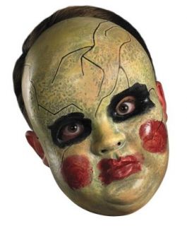 Smeary Doll Face Mask (As Shown;One Size): Clothing