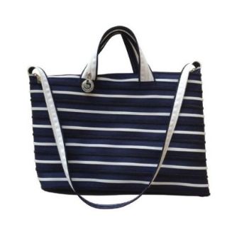 GHOSTZIP Damentasche Handtasche MEISSA EinkaufstascheUmhngetasche blau/wei: Schuhe & Handtaschen