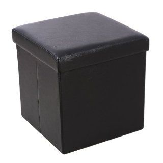 Songmics 38x38x38 cm Faltbarer Sitzhocker Sitzwrfel Aufbewahrungsbox E1 Standard MDF / PU Leder LSF101: Küche & Haushalt