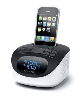 Muse M 103IP Uhrenradio mit iPhone/iPod Dockingstation (Dual Alarm, AUX Eingang) schwarz: Heimkino, TV & Video