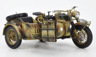 BMW R75 mit Beiwagen, Wehrmacht, 1941, Modellauto, Fertigmodell, Schuco 1:10: Spielzeug