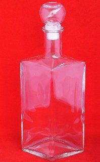 2 x 500 ml leere Glasflasche Rombo Karaffe Whisky zu 0,5 Liter Glasflasche Likrflasche Schnapsflasche 500 ml Zierflasche Essig/l Flasche Geburtstagsgeschenk, Geschenkidee von SLK GmbH: Küche & Haushalt