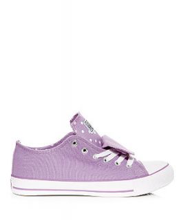 Teens Light Purple Double Tongue Lace Up Trainers