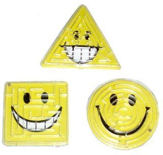 Pack von 3 Smiley labyrinth ball rtseln   Groen Mdchen und Jungen Feiern Beute Sack Fllstoffe: Spielzeug