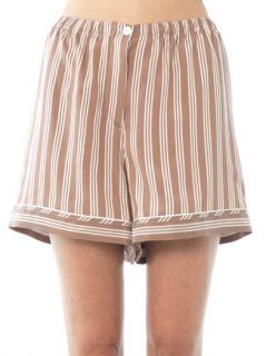 Banker stripe mousseline shorts  Rochas