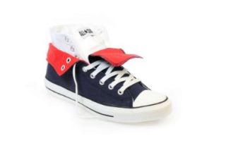 Converse All Star Chuck Taylor zweifach Hi Unisex Navy Rot Wei Canvas Sneaker, 47.5 EU: Schuhe & Handtaschen