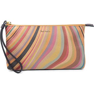 PAUL SMITH   Swirl leather wristlet pouch