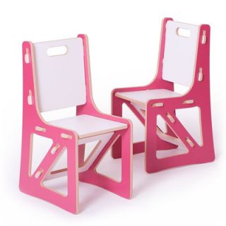 Sprout Kids Desk Chairs (Set of 2) KC001 Finish: Pink Sides, White Seat