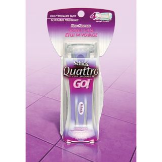 Schick Quattro GO! Womens Razor with Travel Case (Pack of 4