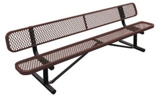 Leisure Craft Standard Expanded Steel Commercial Park Bench