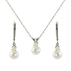 Pearls For You FW Pearl and Opal October Birthstone Jewelry Set