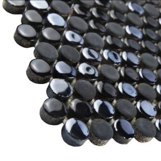 Tucana 0.59 x 0.59 Porcelain Mosaic Tile in Black by EliteTile