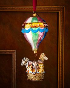 Jay Strongwater Babys First Christmas   Hot Air Balloon Ornament