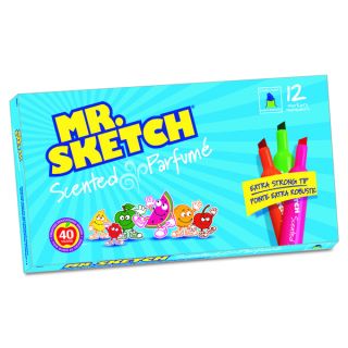 Mr. Sketch Scented Watercolor Markers, 12 Colors 