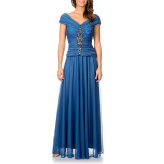 Cachet Womens Slate Embellished Evening Gown  ™ Shopping