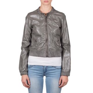 Members Only Womens Faux Leather Vintage Bomber   17240070