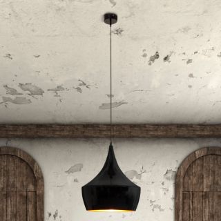 Zuo Modern Copper Ceiling Lamp   Matte Black   Pendant Lights