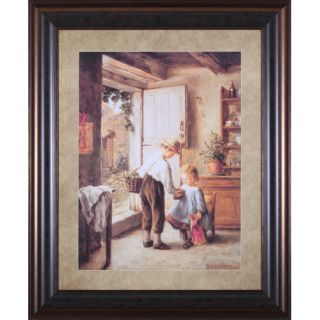 Present for My Sister by Philippe Sauvage Framed Painting Print