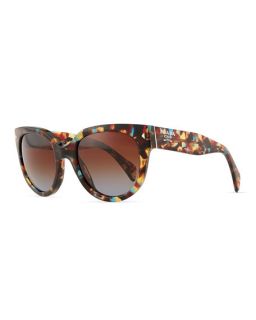 Prada Cat Eye Retro Sunglasses, Spotted Blue