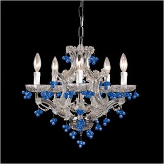 Crystorama Paris Flea Market Chandelier in Chrome with Crystal Grapes