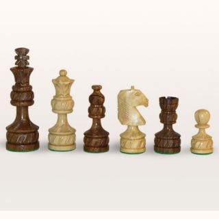 Sheesham Double Weight Royal Plus Carved Chess Pieces   Chess Pieces