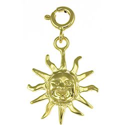 14k Yellow Gold Spring ring Anchor Charm