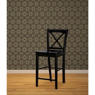 Oh! Home Ready to Assemble Black Counter Height Stool  
