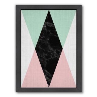 Geometric Pink Mint Framed Graphic Art