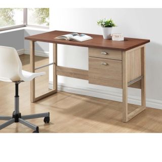 Baxton Studio Van Buren Sonoma Oak Finishing Modern Writing Desk