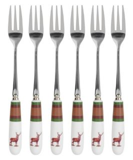 Spode Glen Lodge Tartan Pastry Forks   Set of 6   Flatware