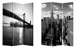 Screen Gems New York Skyline Canvas Double Sided Room Divider   Room Dividers