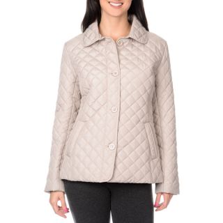 KC Collections Womens Diamond Quilted Barn Jacket  