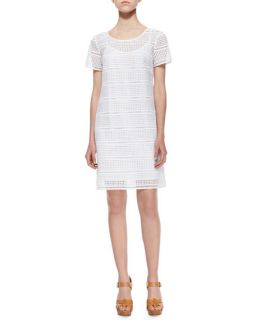 MICHAEL Michael Kors Short Sleeve Eyelet Tee Dress