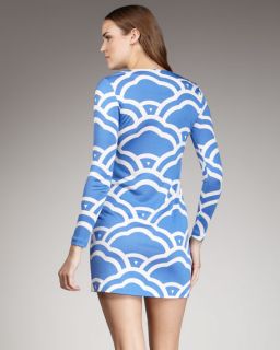 Diane von Furstenberg Reina Cloud Print Shift Dress