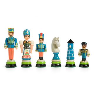 Colorful Toy Soldier Chess Pieces