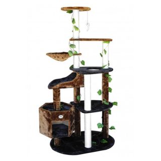 Go Pet Club Cat Tree Furniture 74 inch High Brown/ Black   15478886